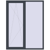 Ціноутворення Вікна 1500x1950 мм REHAU Euro 70 ANTHRACITE_GREY_STRUKTURAL ззовні