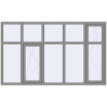 Ціноутворення Вікна 2500x1500 мм Altest Pony 375 RAL 9007 Grey aluminium з двох сторін
