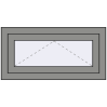 Ціноутворення Вікна 800x400 мм Altest Pony 375 RAL 9007 Grey aluminium з двох сторін