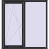 Ціноутворення Вікна 1350x1430 мм REHAU SYNEGO MD ANTHRACITE_GREY_GLATT з двох сторін