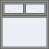 Ціноутворення Вікна 1200x1200 мм Altest Pony 375 RAL 9007 Grey aluminium з двох сторін