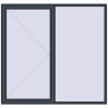 Ціноутворення Вікна 1900x1800 мм REHAU Euro 70 ANTHRACITE_GREY_STRUKTURAL з двох сторін