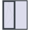 Ціноутворення Вікна 1500x1750 мм REHAU Brillant-Design ANTHRACITE_GREY_STRUKTURAL з двох сторін
