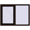 Ціноутворення Вікна 1310x950 мм REHAU Euro 60 BLACK_BROWN з двох сторін