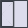 Ціноутворення Вікна 1600x1600 мм REHAU Euro 60 ANTHRACITE_GREY_STRUKTURAL з двох сторін