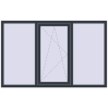 Ціноутворення Вікна 1900x1175 мм REHAU Euro 60 ANTHRACITE_GREY_STRUKTURAL з двох сторін