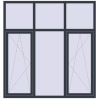 Ціноутворення Вікна 1900x2000 мм REHAU Euro 60 ANTHRACITE_GREY_STRUKTURAL з двох сторін