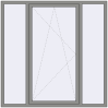 Ціноутворення Вікна 1800x1800 мм Altest Pony 375 RAL 9007 Grey aluminium з двох сторін