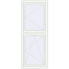 Ціноутворення Вікна 770x2010 мм REHAU Brillant-Design Білий (RAL 9016) з двох сторін