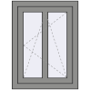 Ціноутворення Вікна 600x800 мм Altest Pony 375 RAL 9007 Grey aluminium з двох сторін