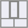 Ціноутворення Вікна 1500x1500 мм Altest Pony 375 RAL 9007 Grey aluminium з двох сторін