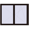 Ціноутворення Вікна 2000x1500 мм REHAU Euro 70 BLACK_BROWN з двох сторін
