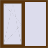 Ціноутворення Вікна 1470x1470 мм REHAU Euro 60 WALNUT ззовні