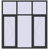 Ціноутворення Вікна 1900x2000 мм REHAU Euro 60 ANTHRACITE_GREY_GLATT з двох сторін
