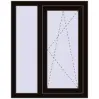 Ціноутворення Вікна 800x1010 мм REHAU Euro 60 BLACK_BROWN з двох сторін