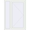 Ціноутворення Вікна 1030x1420 мм REHAU Brillant-Design Білий (RAL 9016) з двох сторін