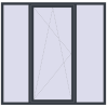 Ціноутворення Вікна 2050x2000 мм REHAU Brillant-Design ANTHRACITE_GREY_STRUKTURAL ззовні