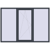 Ціноутворення Вікна 2040x1440 мм REHAU Euro 70 ANTHRACITE_GREY_STRUKTURAL з двох сторін