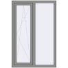 Ціноутворення Вікна 1000x1500 мм Altest Pony 375 RAL 9007 Grey aluminium з двох сторін