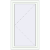 Ціноутворення Вікна 800x1420 мм REHAU Euro 70 Білий (RAL 9016) з двох сторін