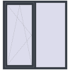 Ціноутворення Вікна 1500x1600 мм REHAU Brillant-Design ANTHRACITE_GREY_STRUKTURAL з двох сторін