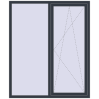 Ціноутворення Вікна 1500x1800 мм REHAU Brillant-Design ANTHRACITE_GREY_STRUKTURAL з двох сторін