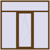 Ціноутворення Вікна 1800x1800 мм REHAU Euro 70 WALNUT ззовні