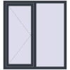 Ціноутворення Вікна 1200x1300 мм REHAU Brillant-Design ANTHRACITE_GREY_STRUKTURAL з двох сторін