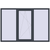 Ціноутворення Вікна 1900x1300 мм REHAU Euro 70 ANTHRACITE_GREY_STRUKTURAL з двох сторін