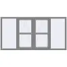 Ціноутворення Вікна 2400x1200 мм Altest Pony 375 RAL 9007 Grey aluminium з двох сторін