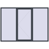 Ціноутворення Вікна 2400x1700 мм REHAU Euro 60 ANTHRACITE_GREY_STRUKTURAL з двох сторін