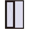 Ціноутворення Вікна 1000x1500 мм REHAU Euro 60 BLACK_BROWN з двох сторін