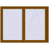 Ціноутворення Вікна 2000x1500 мм REHAU Euro 70 GOLDEN OAK з двох сторін