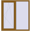 Ціноутворення Вікна 1320x1420 мм REHAU Euro 70 LIGHT_OAK з двох сторін