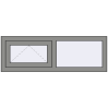Ціноутворення Вікна 1200x400 мм Altest Pony 375 RAL 9007 Grey aluminium з двох сторін