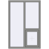Ціноутворення Вікна 1000x1500 мм Altest Pony 375 RAL 9007 Grey aluminium з двох сторін