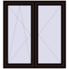 Ціноутворення Вікна 1300x1400 мм REHAU SYNEGO MD BLACK_BROWN з двох сторін