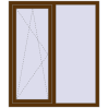 Ціноутворення Вікна 1200x1400 мм REHAU Euro 70 WALNUT ззовні