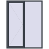 Ціноутворення Вікна 1500x2000 мм REHAU Euro 60 ANTHRACITE_GREY_STRUKTURAL з двох сторін
