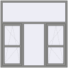 Ціноутворення Вікна 1800x1800 мм Altest Pony 375 RAL 9007 Grey aluminium з двох сторін