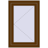 Ціноутворення Вікна 640x920 мм REHAU Euro 60 WALNUT з двох сторін