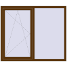 Ціноутворення Вікна 1550x1300 мм REHAU Euro 70 WALNUT з двох сторін
