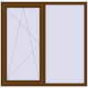 Ціноутворення Вікна 1460x1430 мм REHAU Euro 70 WALNUT з двох сторін