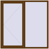 Ціноутворення Вікна 1600x1600 мм REHAU Euro 60 WALNUT з двох сторін