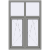 Ціноутворення Вікна 1000x1500 мм Altest Pony 375 RAL 9007 Grey aluminium з двох сторін