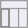 Ціноутворення Вікна 1800x1800 мм Altest Pony 375 RAL 9007 Grey aluminium з двох сторін