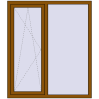 Ціноутворення Вікна 1300x1500 мм REHAU Euro 70 GOLDEN OAK з двох сторін