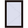 Ціноутворення Вікна 1000x1500 мм REHAU Euro 60 BLACK_BROWN з двох сторін