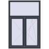 Ціноутворення Вікна 1000x1500 мм REHAU Euro 60 ANTHRACITE_GREY_STRUKTURAL з двох сторін