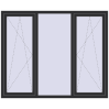 Ціноутворення Вікна 1900x1550 мм REHAU Euro 70 ANTHRACITE_GREY_GLATT з двох сторін